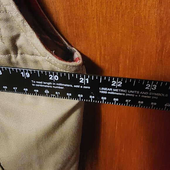 Men's Medium J. Forest & Co. Tan/Green Plaid Lined Zip Up Hunting Vest - Picture 10 of 12